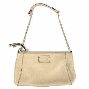 Kate Spade Beige Tan Leather Evening Purse Clutch